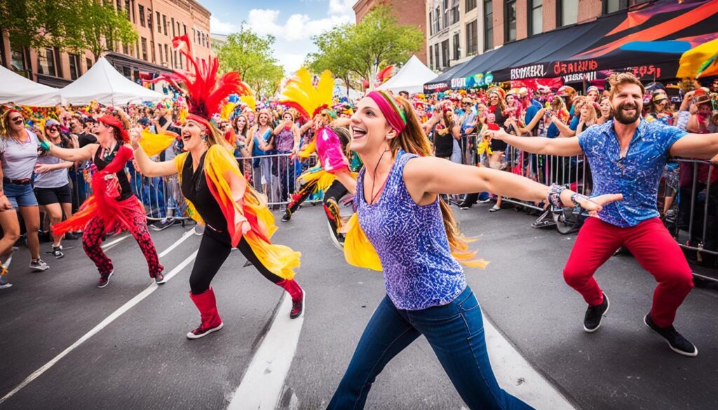 vibrant street festivals